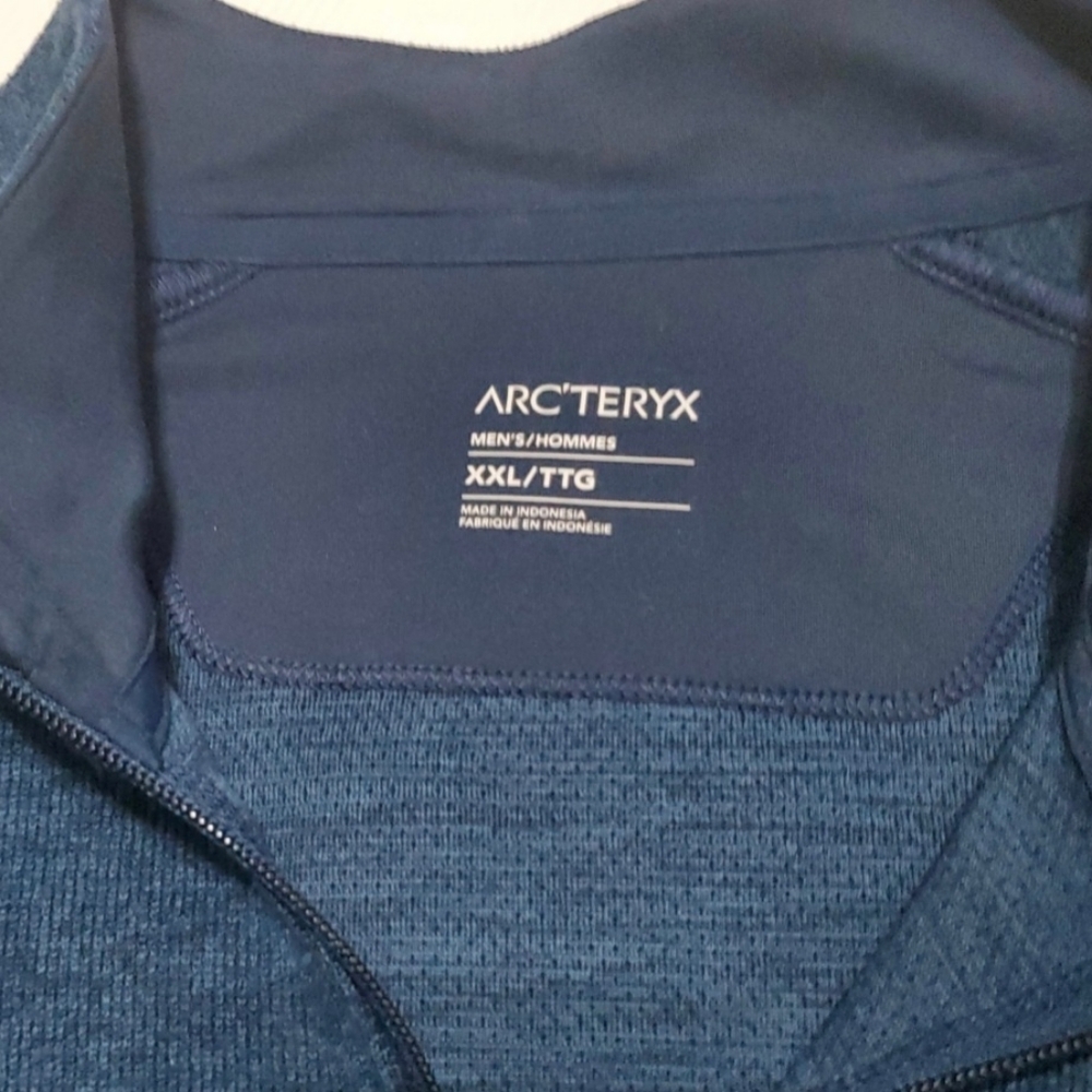 Arc'teryx Full Zip Knit Fleece Jacket Dark Teal Mens XXL - Picture 3 of 9